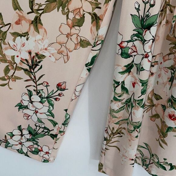 London Times Womens Floral Elastic Waistband Jumpsuit Dress Multicolor Size 6 NW - Picture 4 of 12